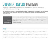 Judgment Report Overview